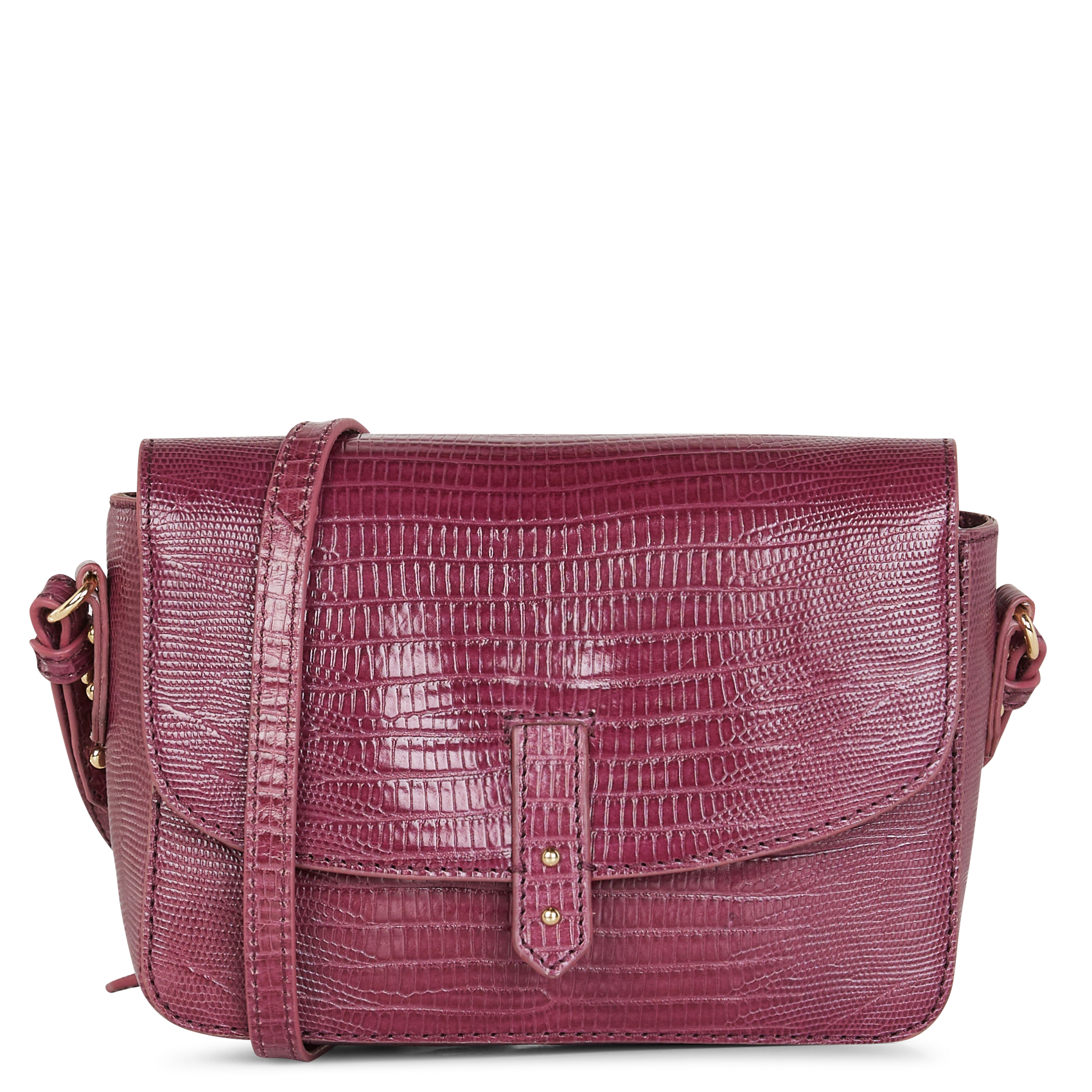 SERVAN - Sac bandoulière en cuir| Violet