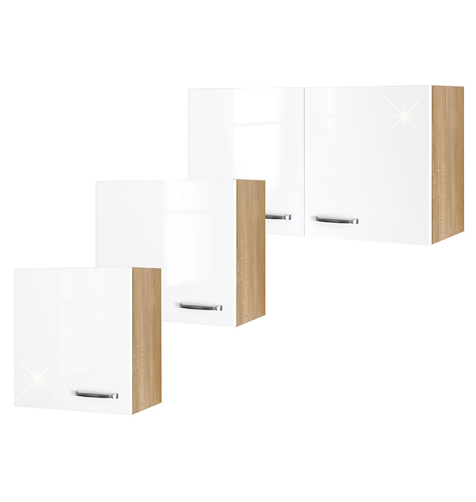 Hängeschrank Valero Weiß/Braun 100 x 54 x 32 cm