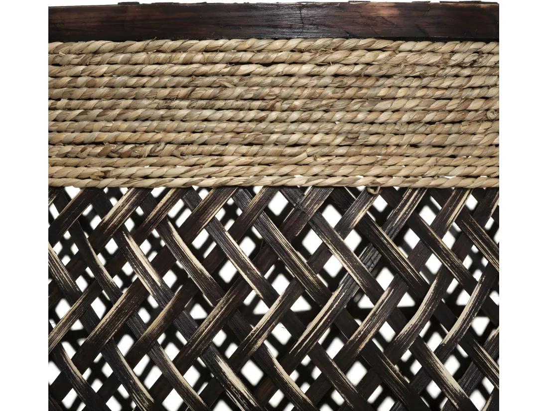 Set de 3 Paniers de rangement Bruns en Bambou et Roseau