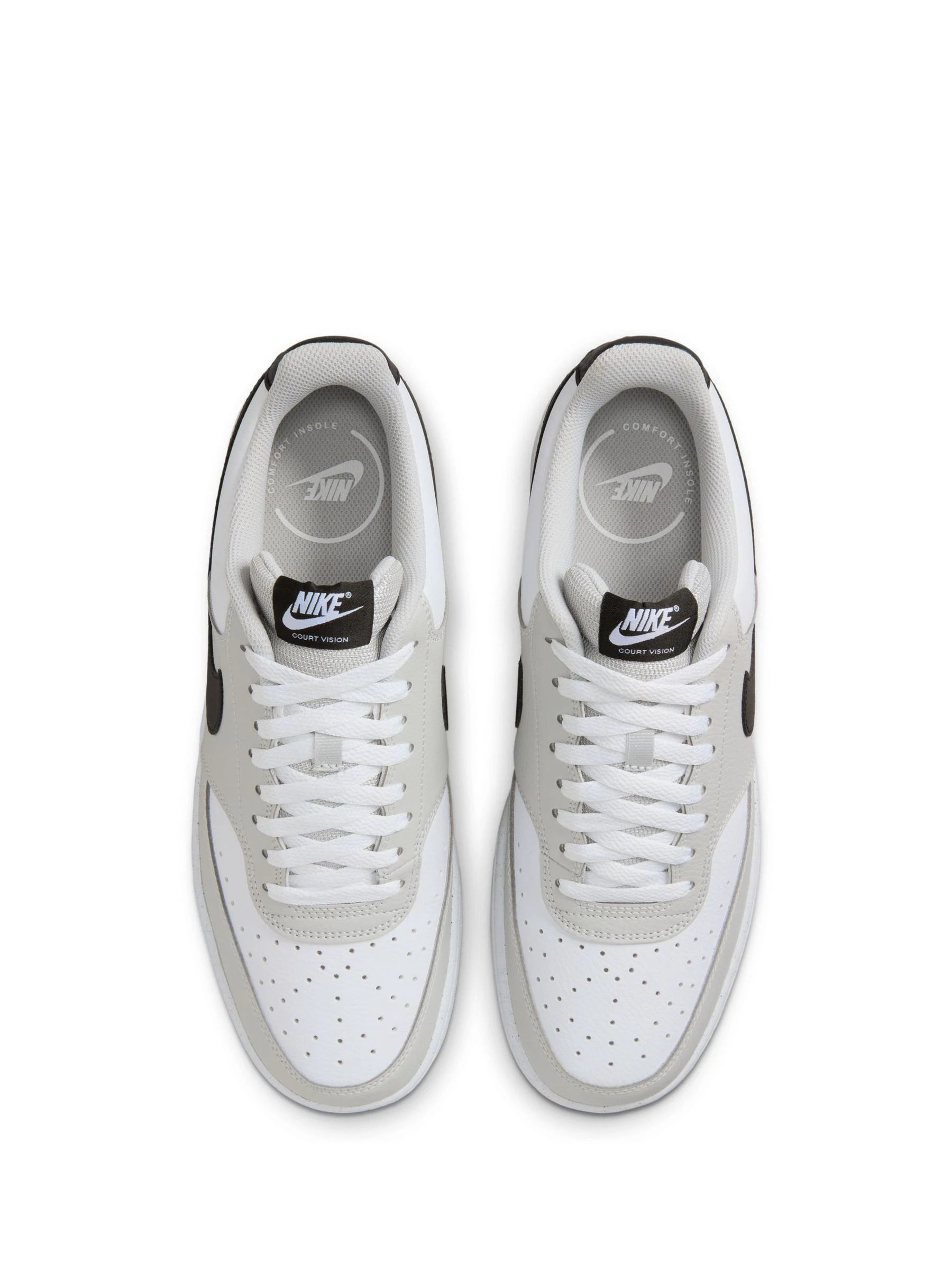 Grijs/wit - Nike Court Vision lage sneakers