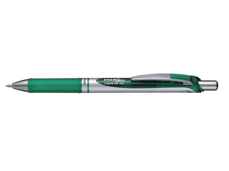 pentel Gelschreiber EnerGel 0.7 mm, Grün Rollerball zum Schreiben und Zeichnen