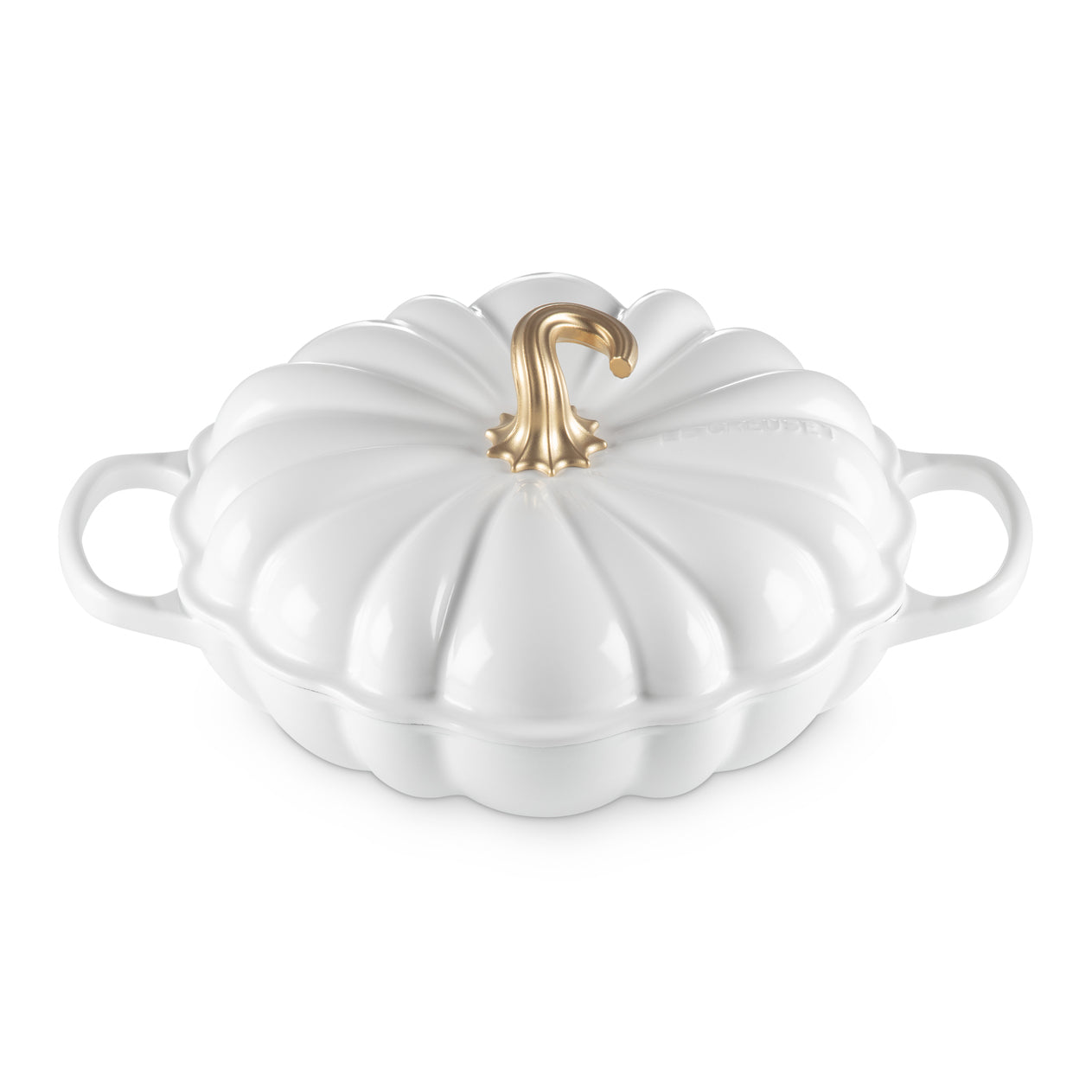 Le Creuset Campagnard Pompoen Braad/Stoofpan Ã 28 cm - Wit