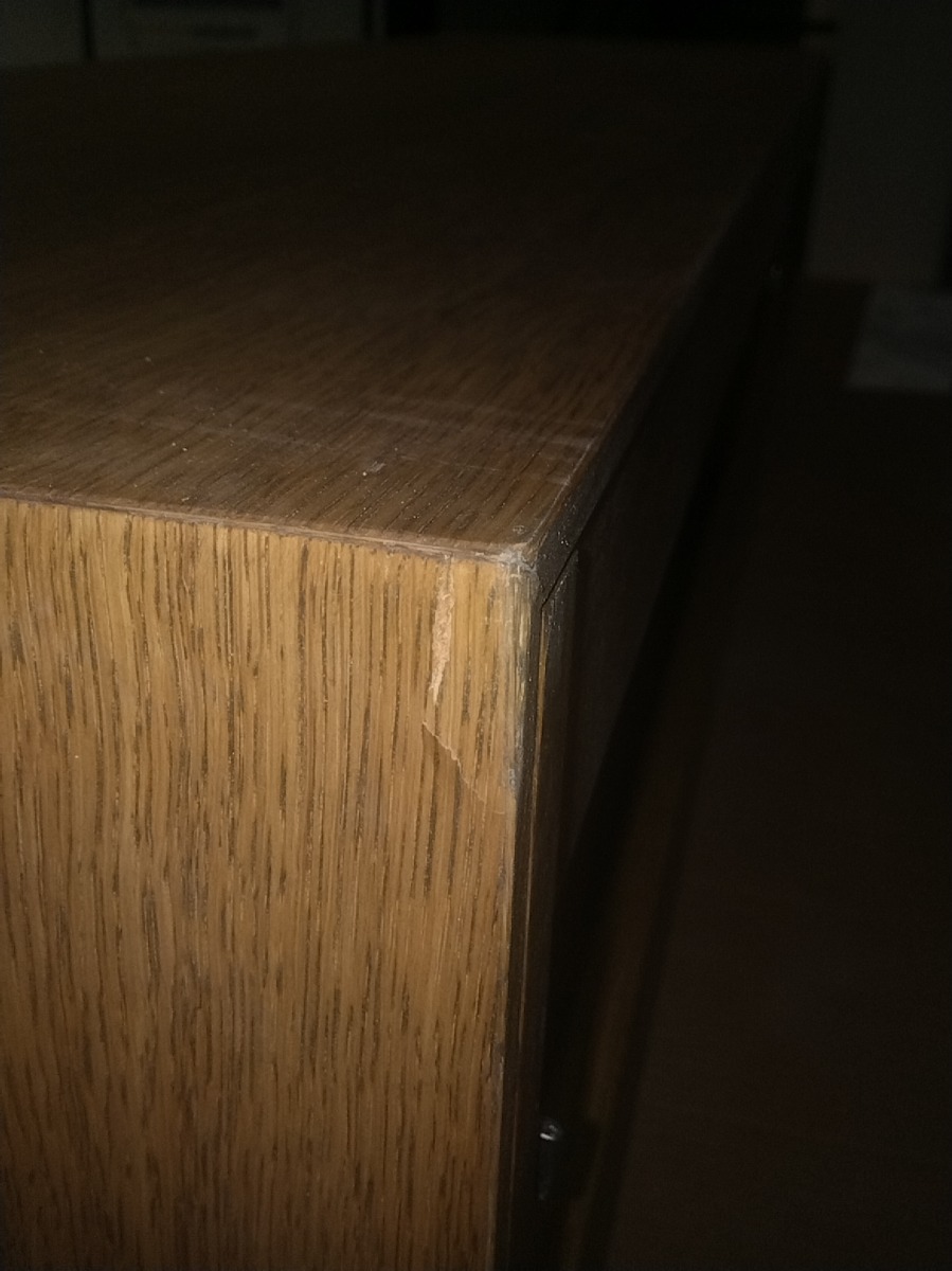 SCHADEMODEL: Gliss Design Timotheus badmeubel met 2 lades en ribbelfront 160cm castle brown
