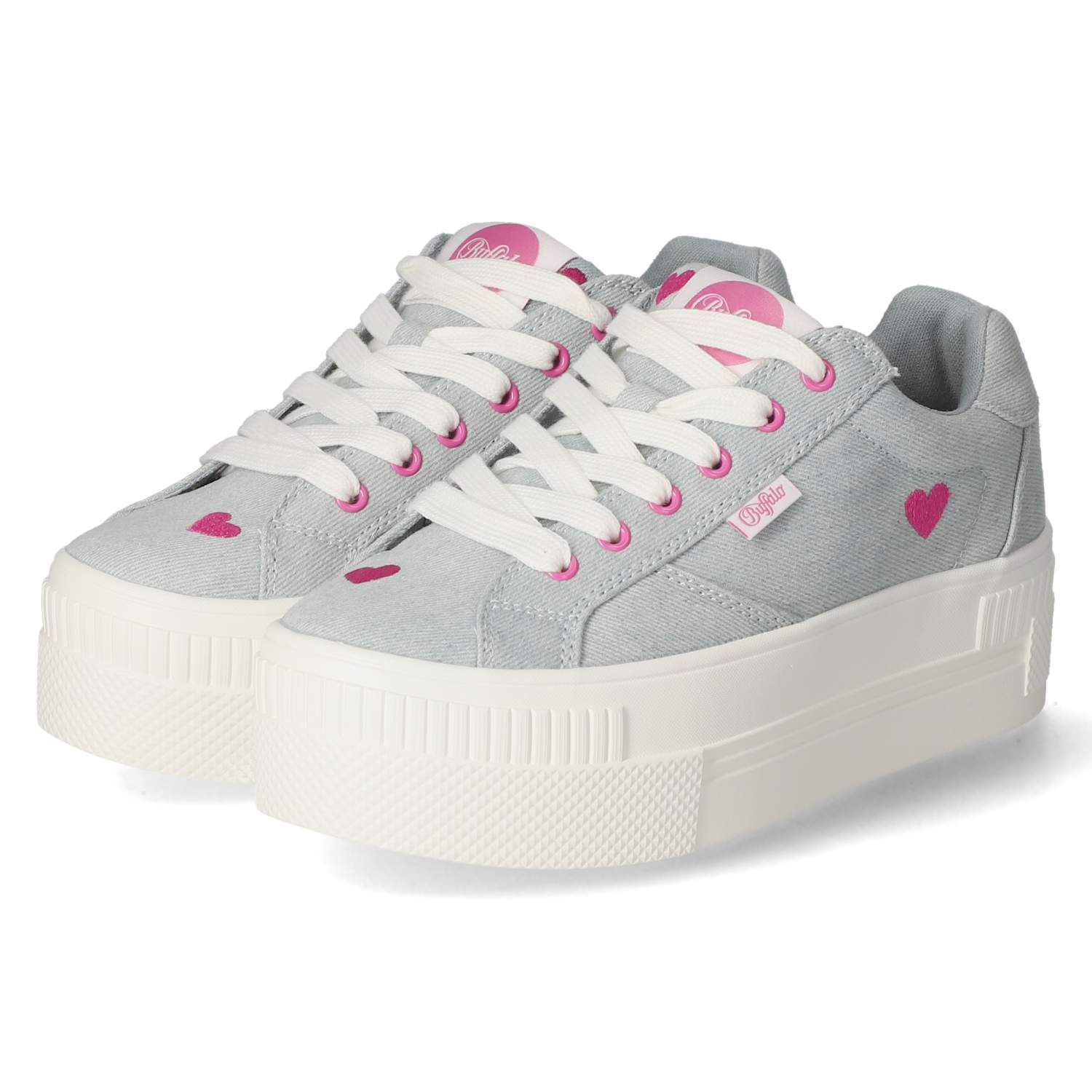 Buffalo Low Sneaker PAIRED HEART - blue/pink