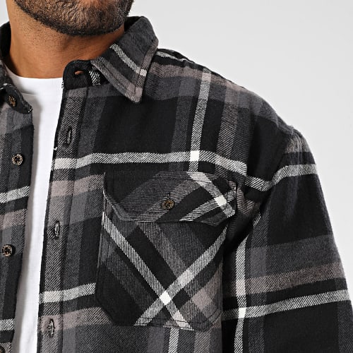 Veste A Carreaux Gris Anthracite