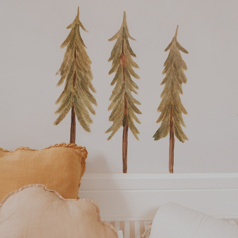 Køb That's Mine Green Wallsticker Pinetrees Small