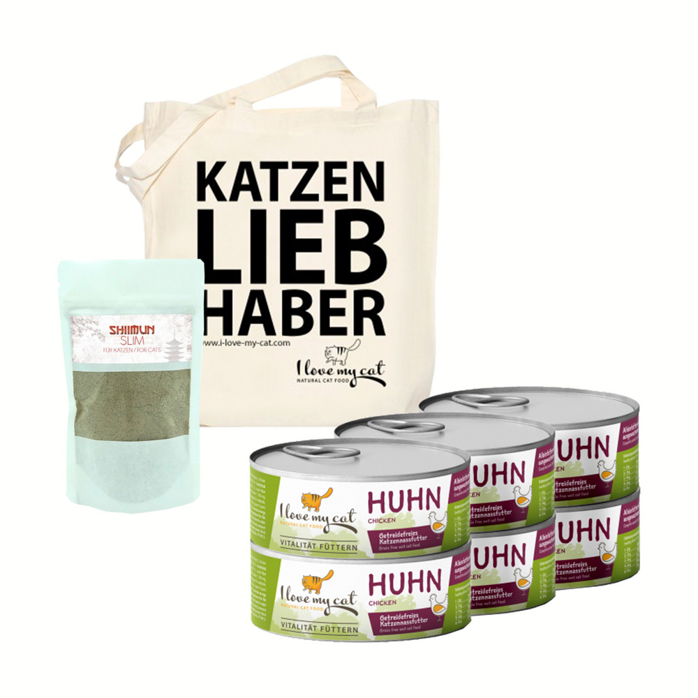 Set d'aliments nourriture humide au poulet pour chats en surpoids