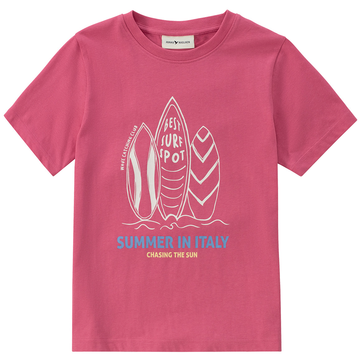Jonas Nielsen Jungen T-Shirt mit großem Print pink