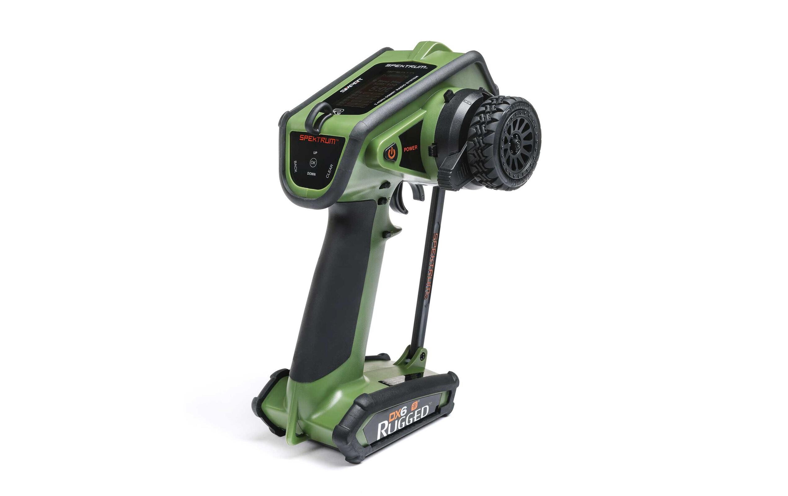 Fernsteuerung DX6 Rugged DSMR Grün, nur Sender<br>Robuster 6-Kanal Sender für RC Fahrzeuge