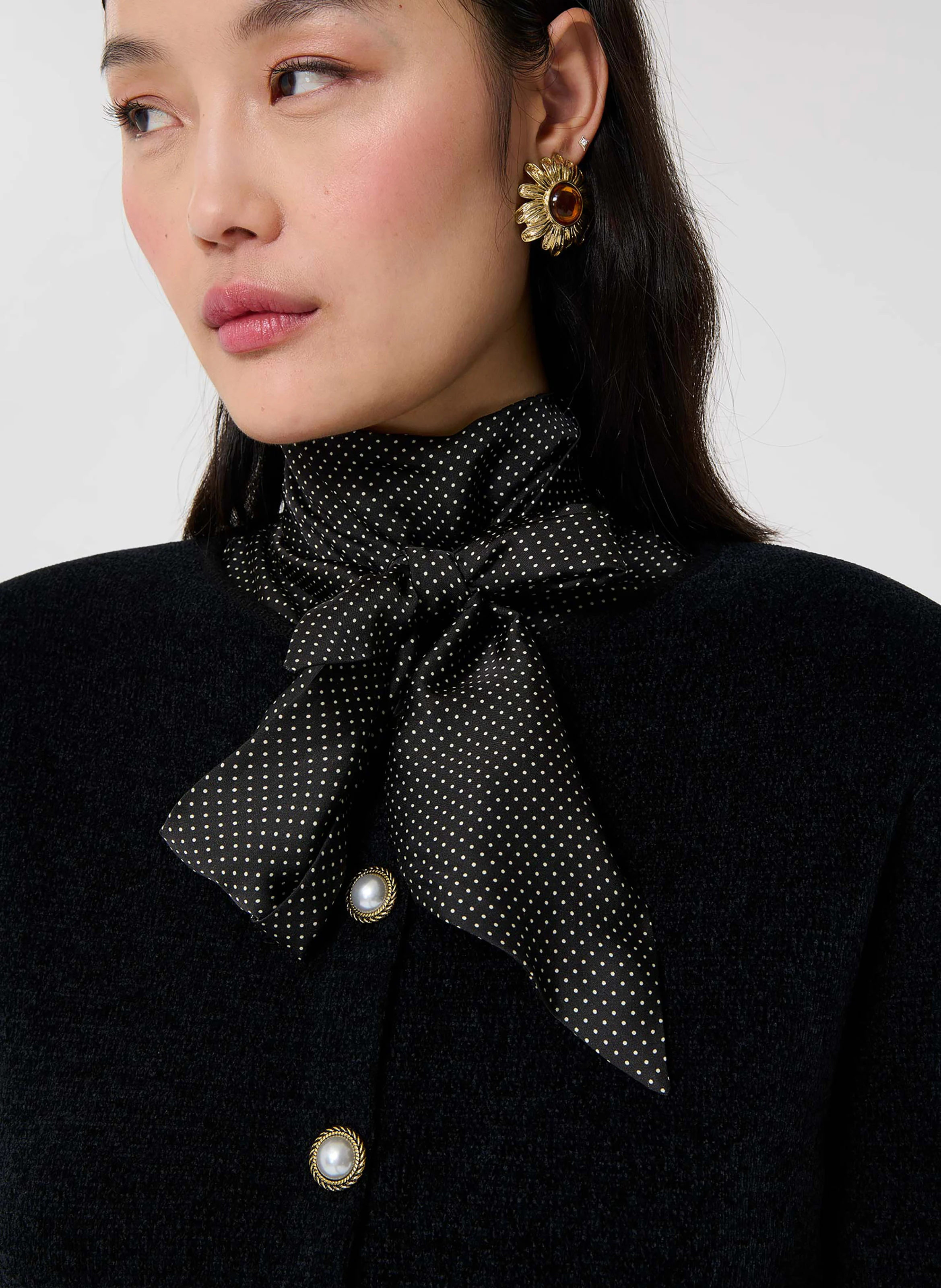 GUEST - Cardigan en maille recyclée | Noir