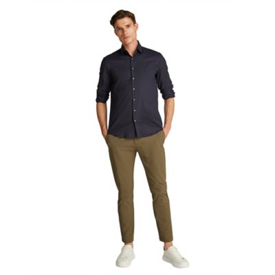 Chemise à manches longues homme Mini Structure Slim CALVIN KLEIN