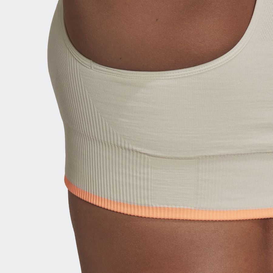 adidas Brassière Medium Support Merino - Aluminum/Orange Femme