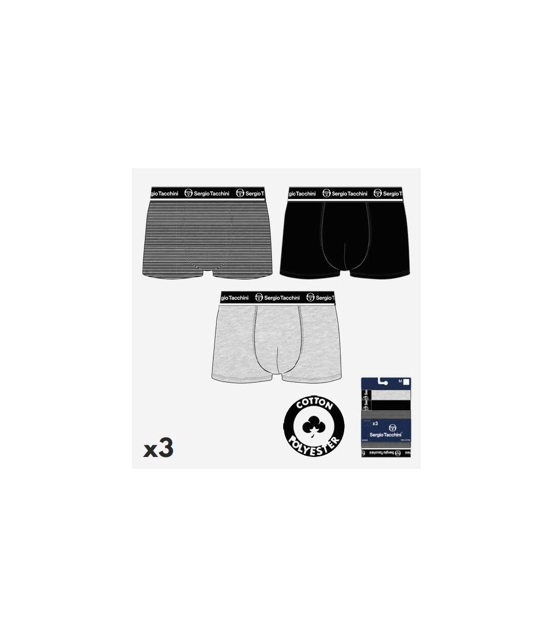 Boxers - Caleçons Sergio Tacchini homme lot de 6