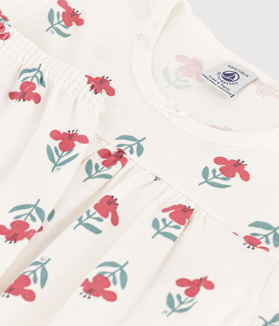 Pyjacourt fleurs avec couronne en coton  petite fille