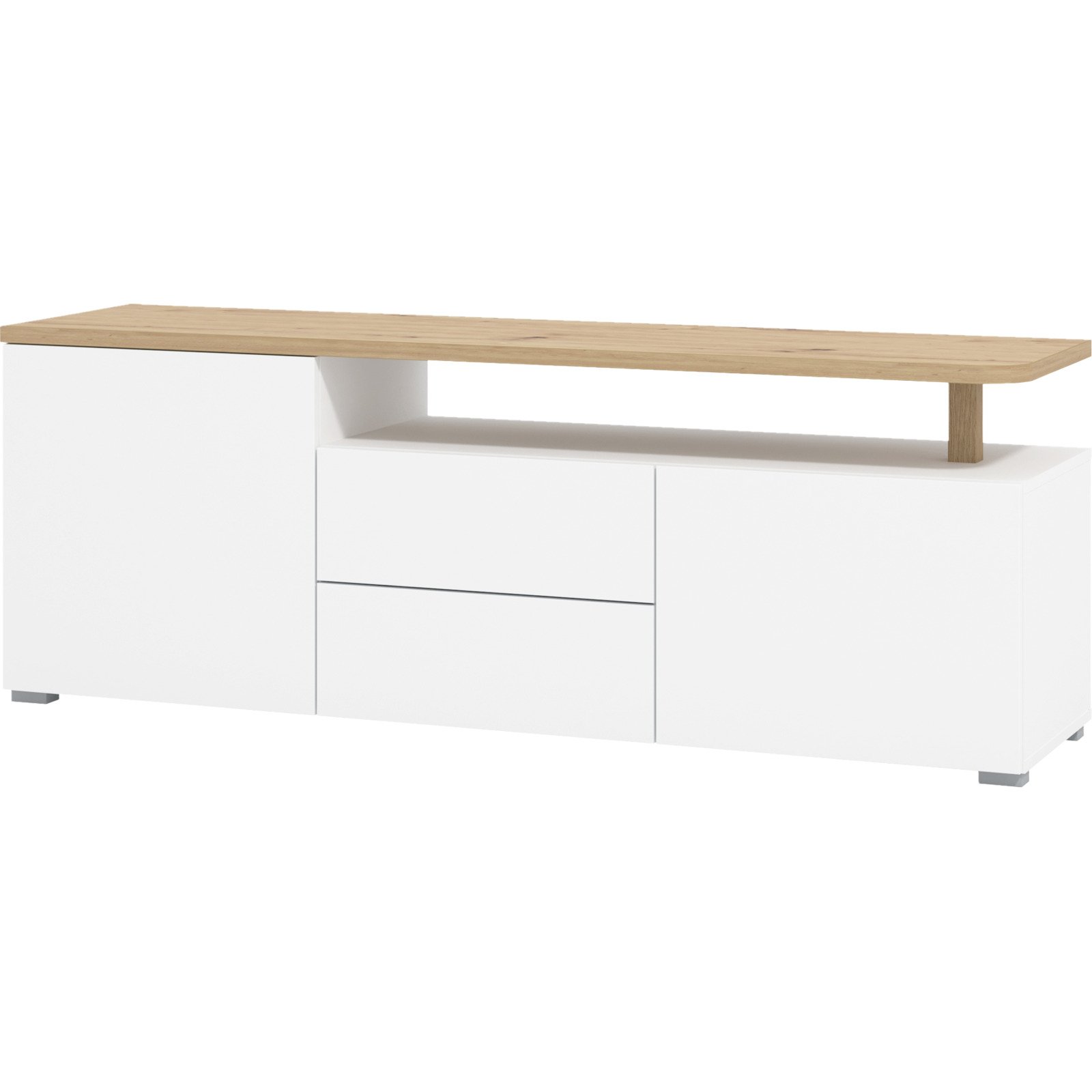 TV-Möbel Aterno Dekor weiss 154 x 56 x 40 cm