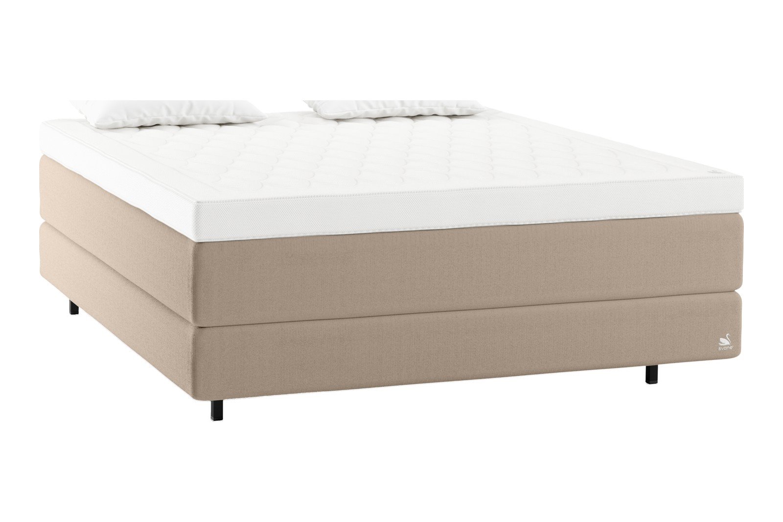 Zilva Kontinentalseng 200x210 Tekstil Moment Beige, Heaven Duo® overmadrass og Floating ben, Sengegavl selges separat.