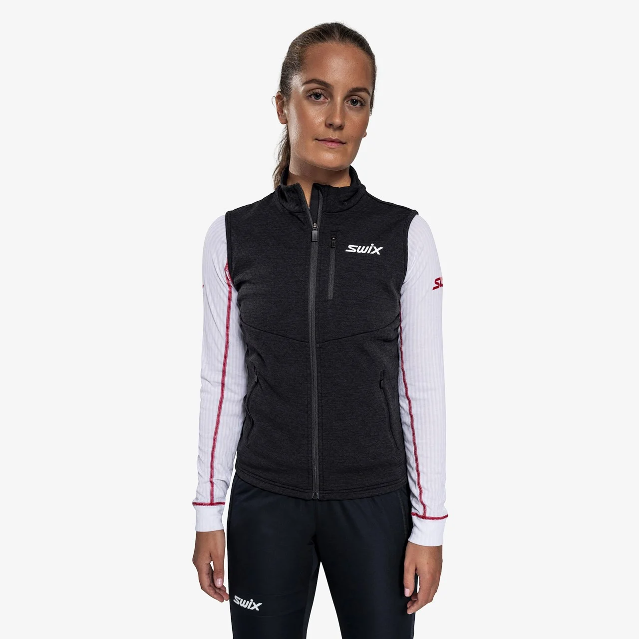 Nordic Midlayer Vest Dame Black