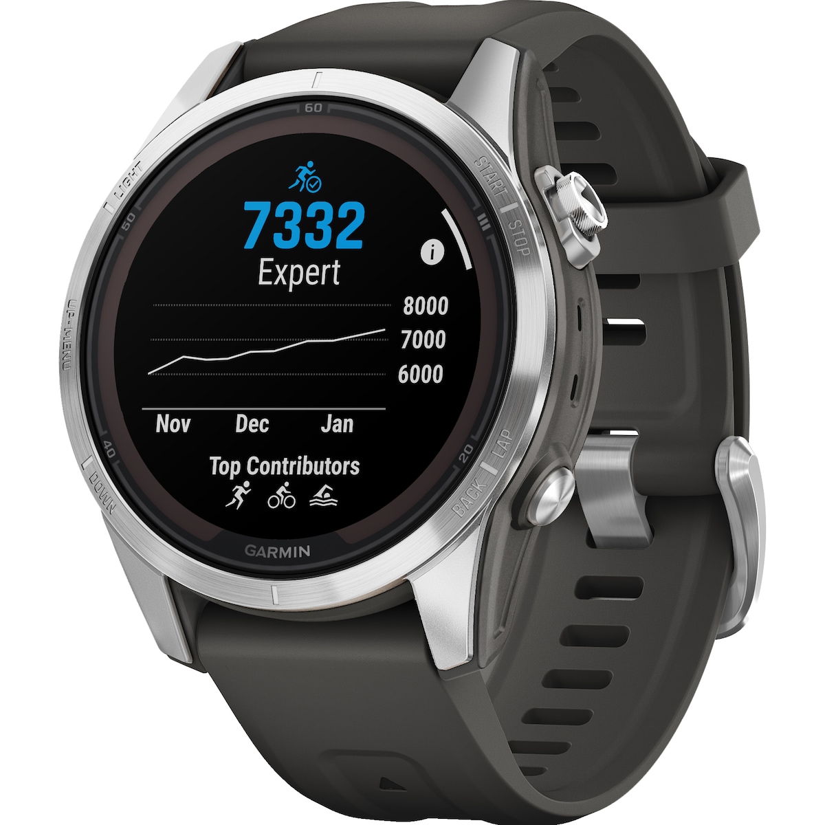 Garmin Fenix 7S Pro Solar smartklokke, 42mm (sølv)
