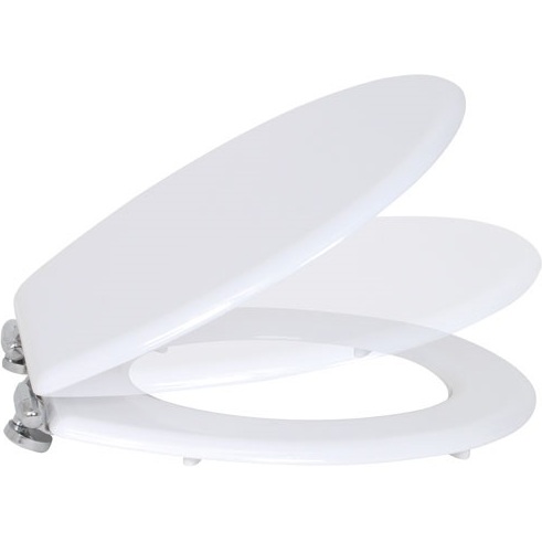 Abattant WC - MDF - charnières Zinc - frein de chute - easy clean - blanc
