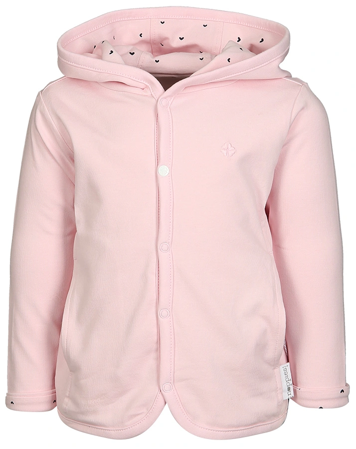 Kapuzen-Sweatjacke NOVI – HEARTS zum Wenden in rosa