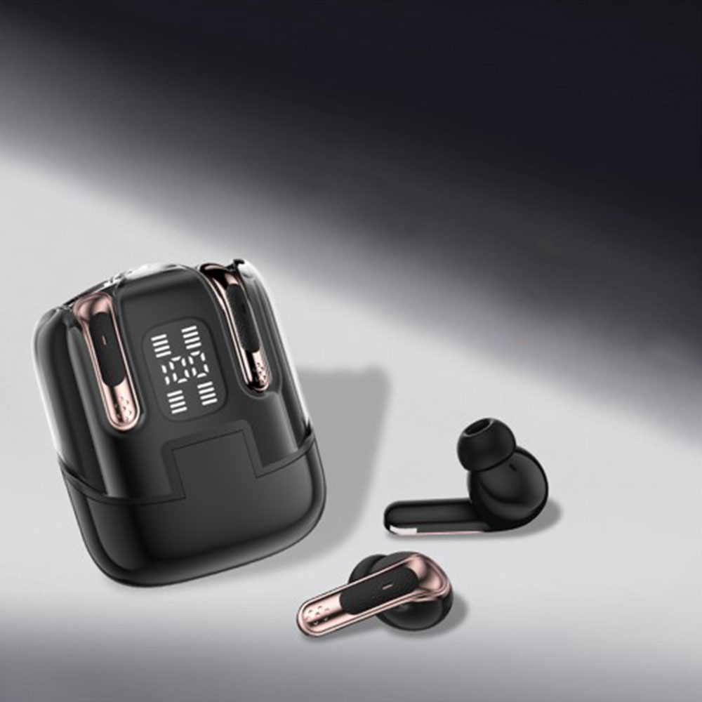 In-Ear Bluetooth 5.4 Wireless Stereo Audio Sport Kopfhörer inkl. Ladecase mit Display-Ladeanzeige (300mAh) - Weiss