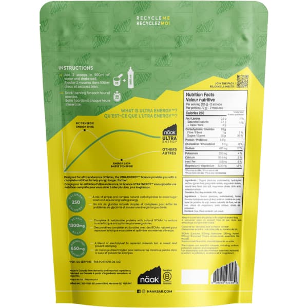Boissons énergétiques NAAK ULTRA ENERGY DRINK MIX LIME