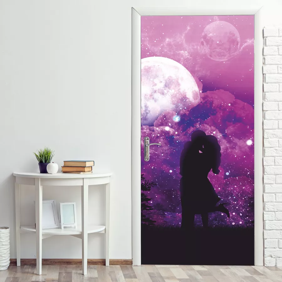 Nikima Türbild TB-17 selbstklebendes Türbild – Küche 0,9 x 2 m - Türtapete bunt