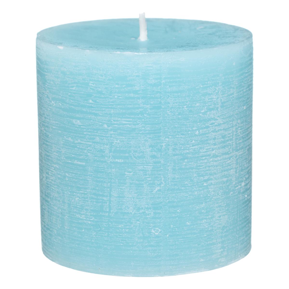 BOUGIE RONDE OLIA TURQUOISE D.6.7X7CM