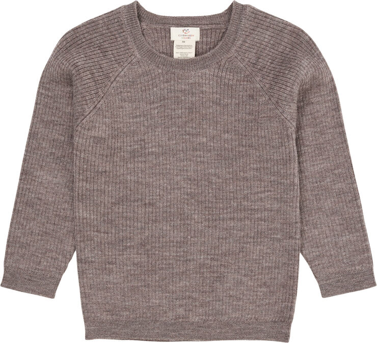Copenhagen Colors MERINO CLASSIC RIB BLOUSE Natural melange