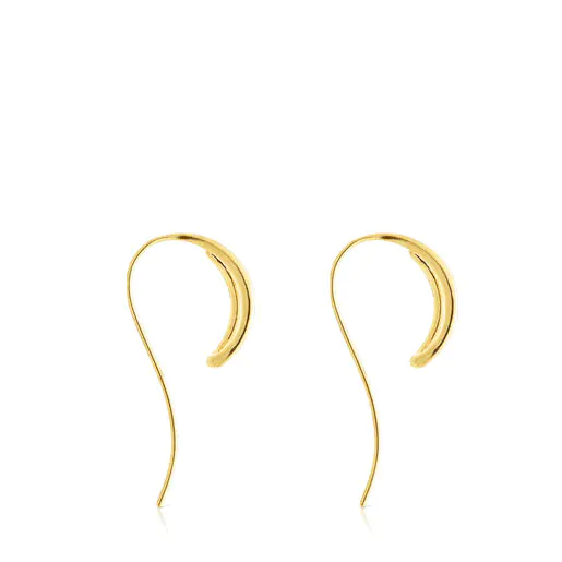 Brincos com banho de ouro 18k sobre prata, modelo Bent.