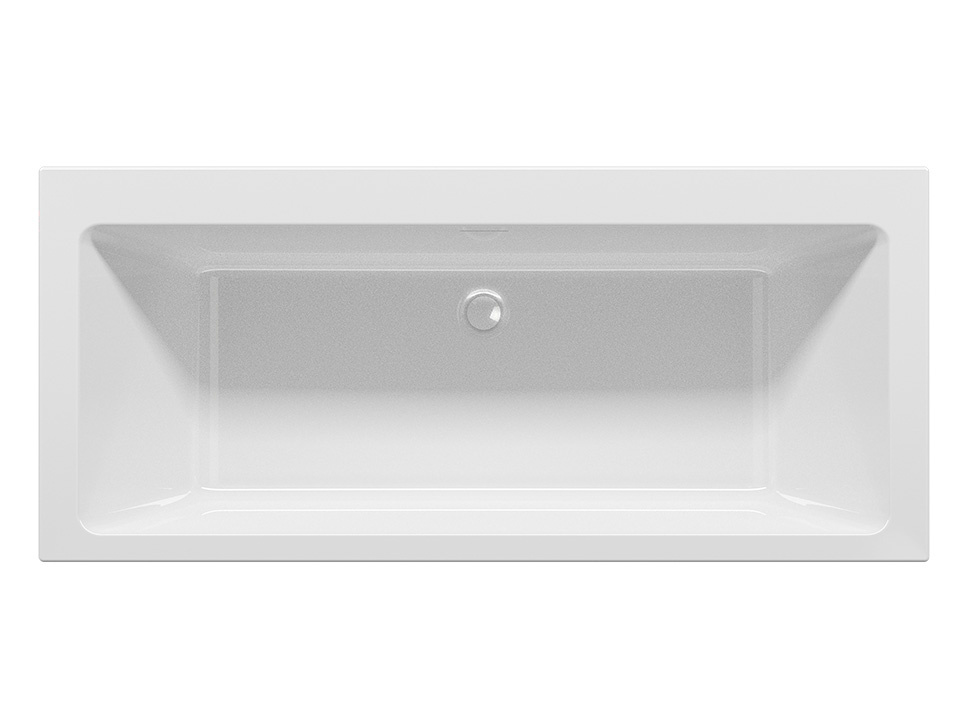 Riho Rethink Wall inbouw ligbad 180x80cm wit glans met Fall overloop