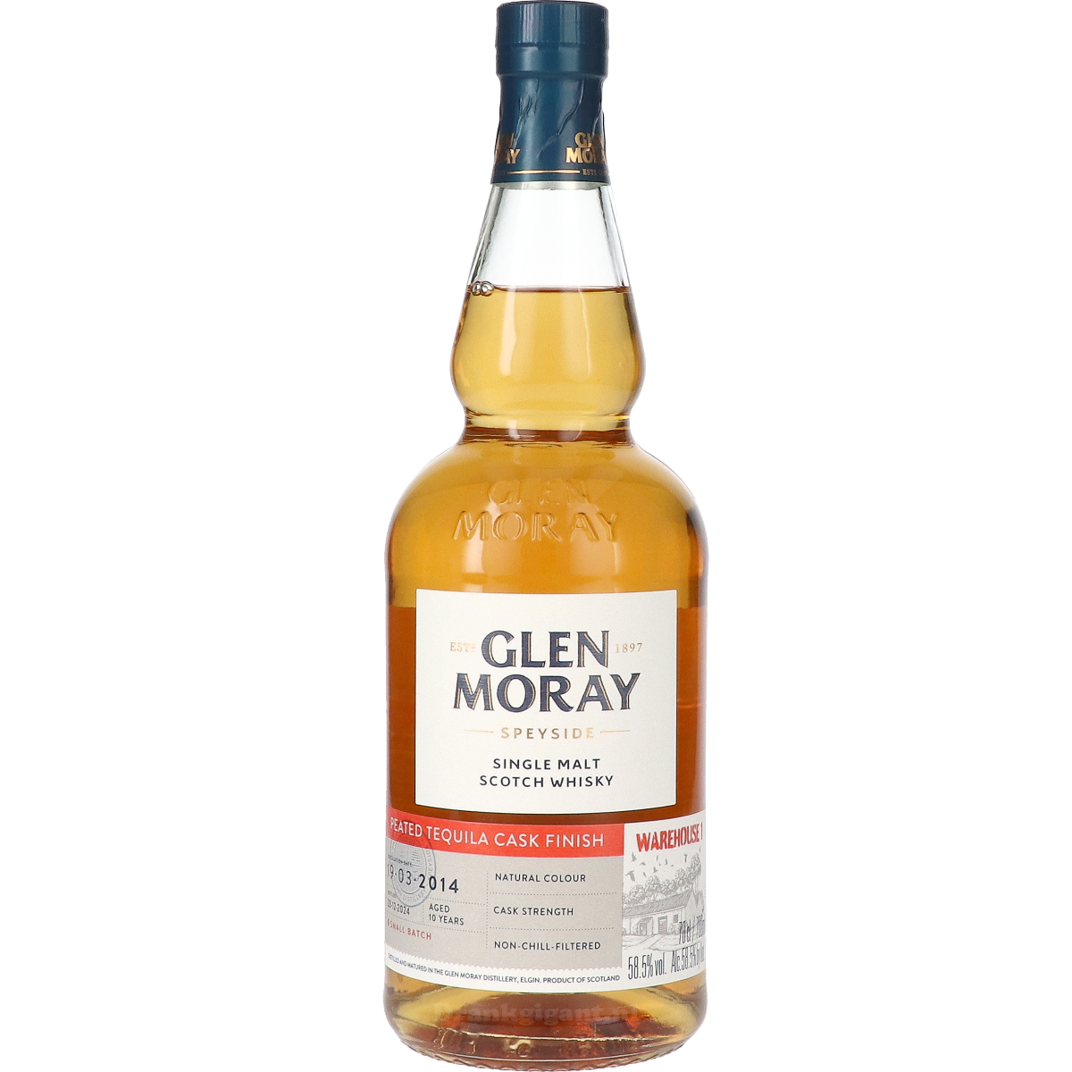 Glen Moray 10 Years Warehouse 1 Peated Tequila Cask Finish 70 cl