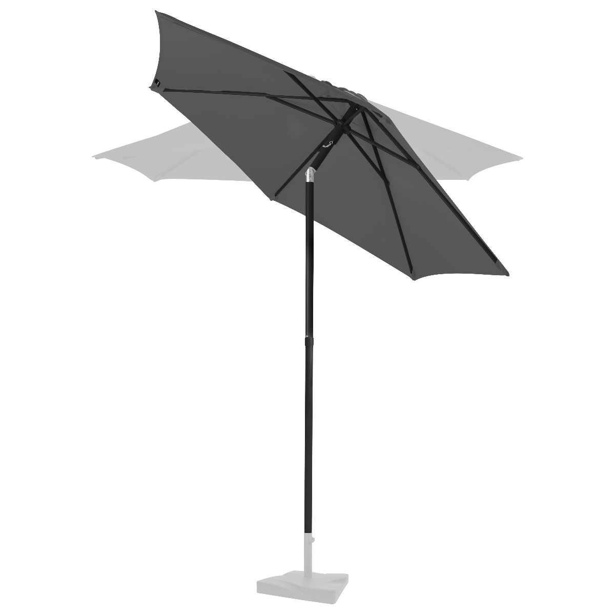 VONROC Torbole Ø 200 cm Premium parasol - Grey
