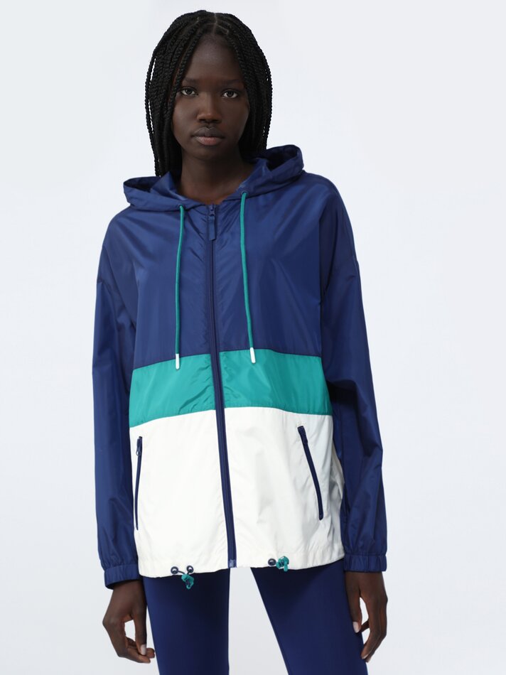 Jaqueta esportiva color block - Verde