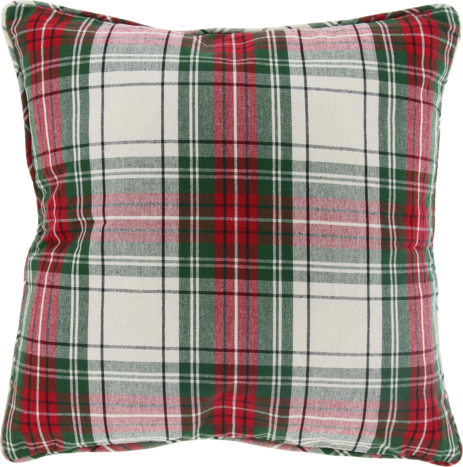 Unique living sierkussen Tartan wit ruit 45 x 45 cm