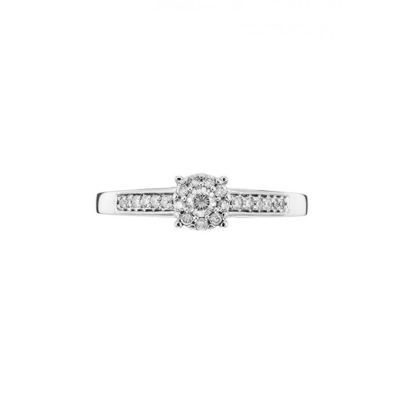 Bague Or Blanc et Diamants