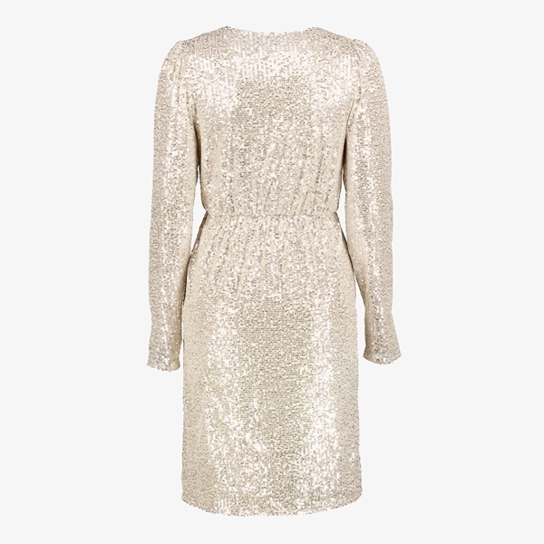 TwoDay dames jurk met pailletten beige