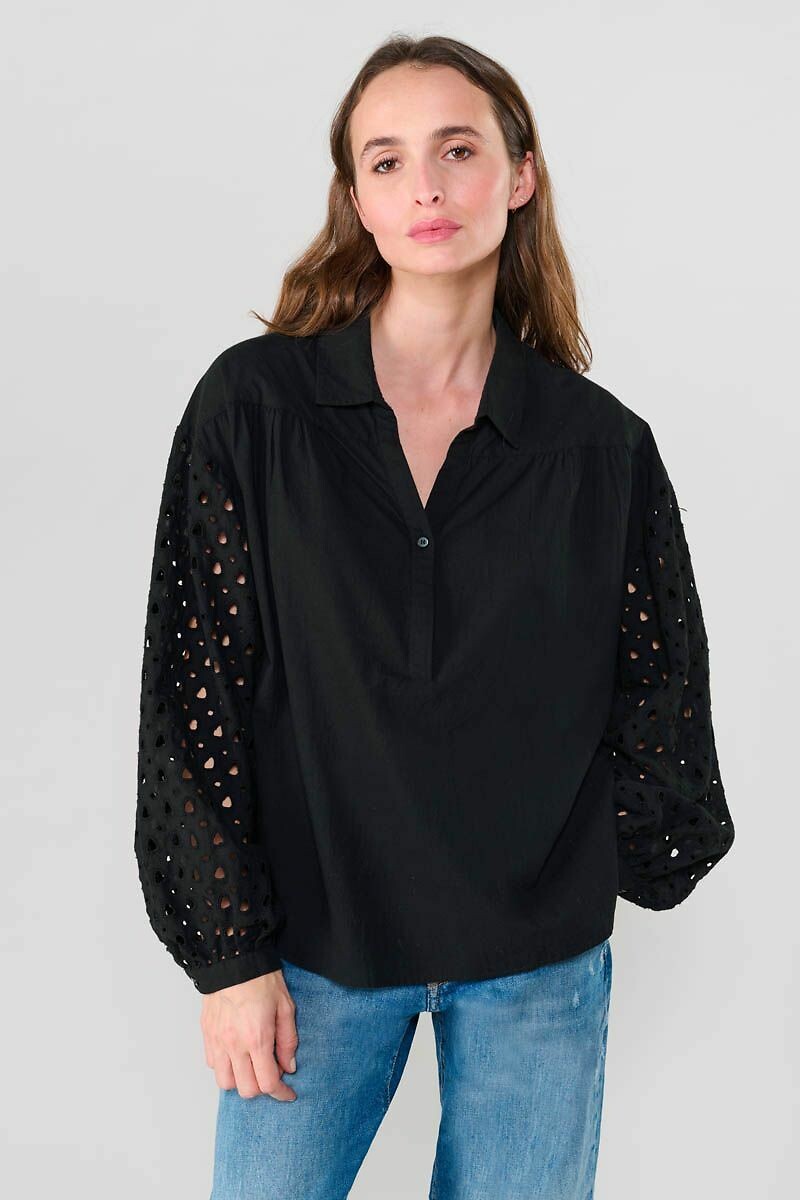 LE TEMPS DES CERISES<br>Blusa com mangas bufantes