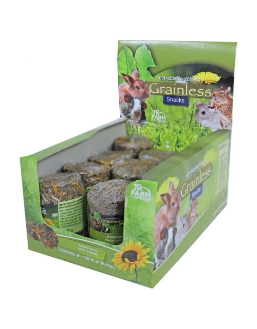 Jr Farm Grainless Paarden- En Zonnebloem Rol - Ruwvoer - 5 x 5 x 9 cm 70 g