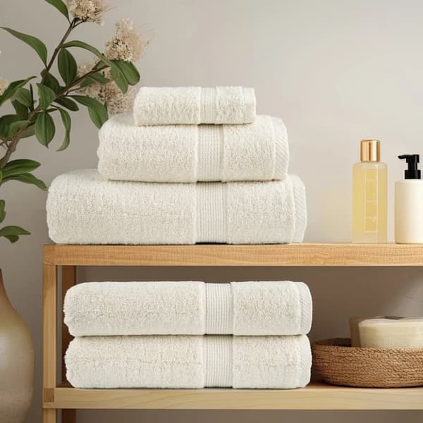 vidaXL Premium dusjhåndklær SOLUND 10 stk kremhvit 70x140cm 600 g/m2