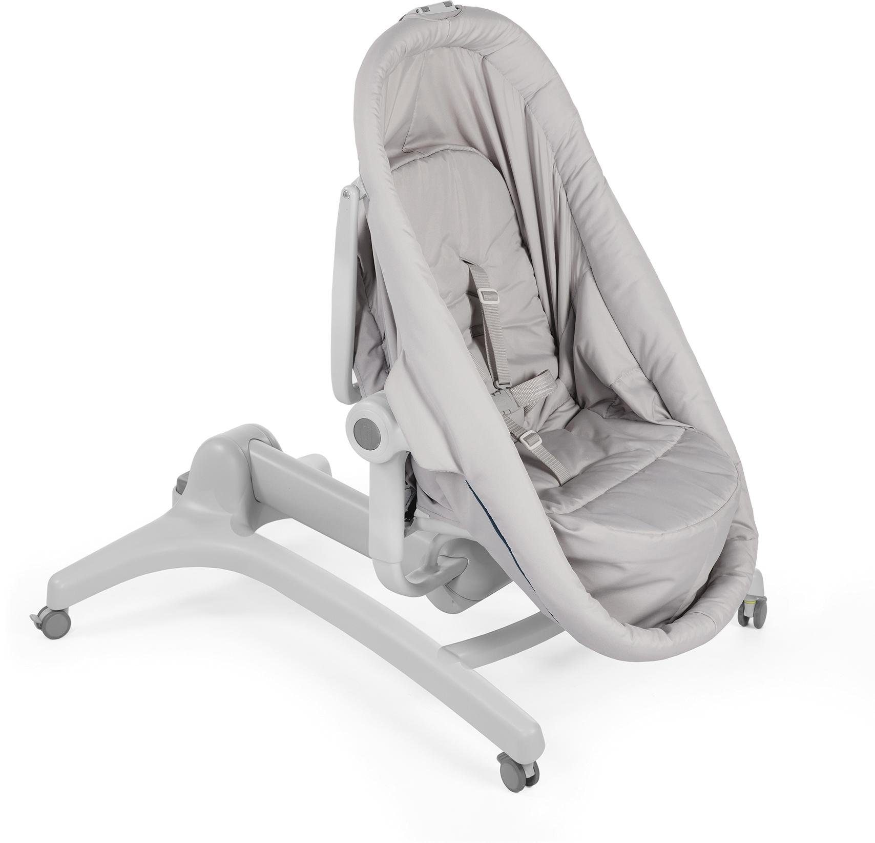 Chicco Kombihochstuhl »Baby Hug 4 in 1, Glacial« () Stubenwagen, Liegesessel, Hochstuhl und erster Stuhl in Einem!