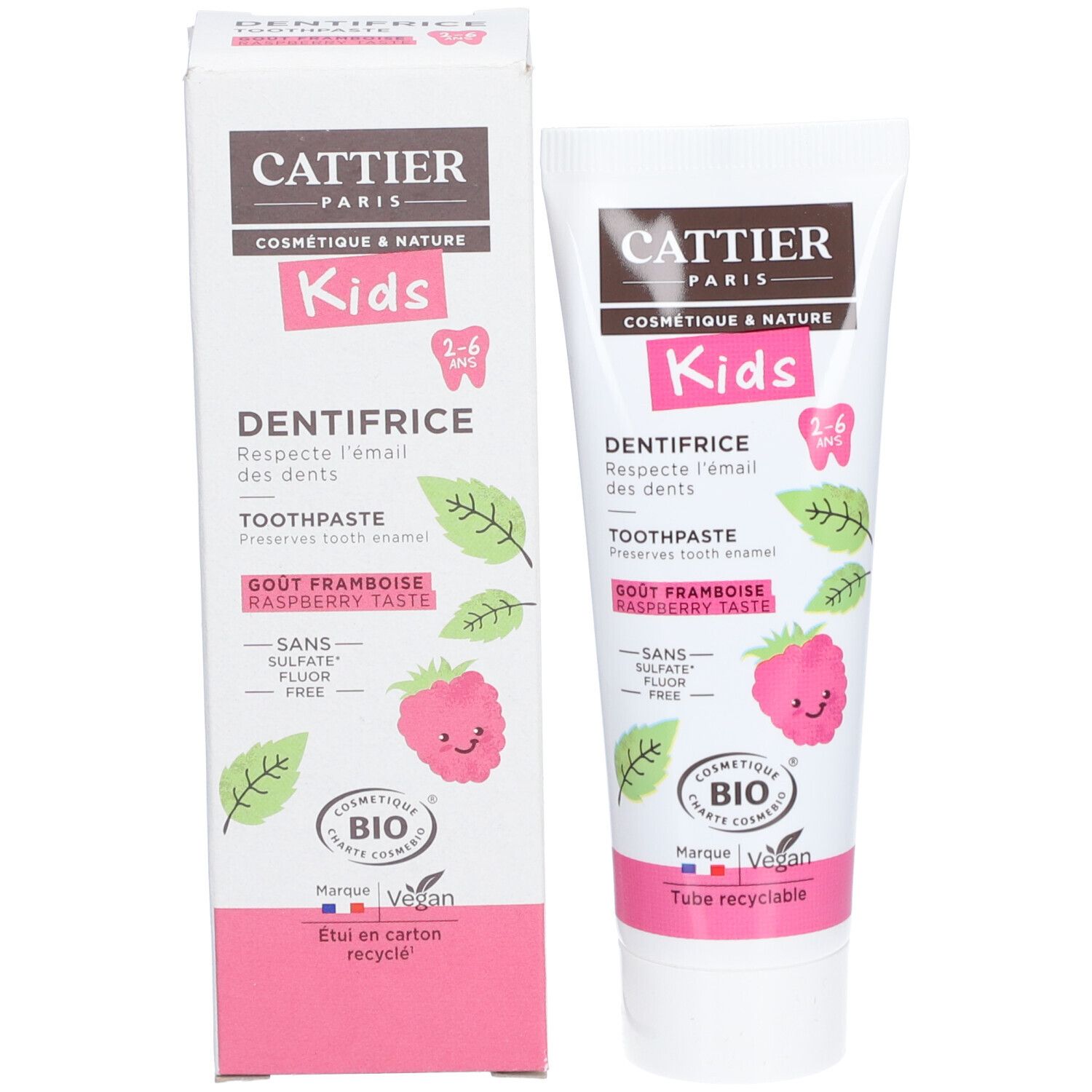 CATTIER Kids Zahnpaste Himbeere Bio