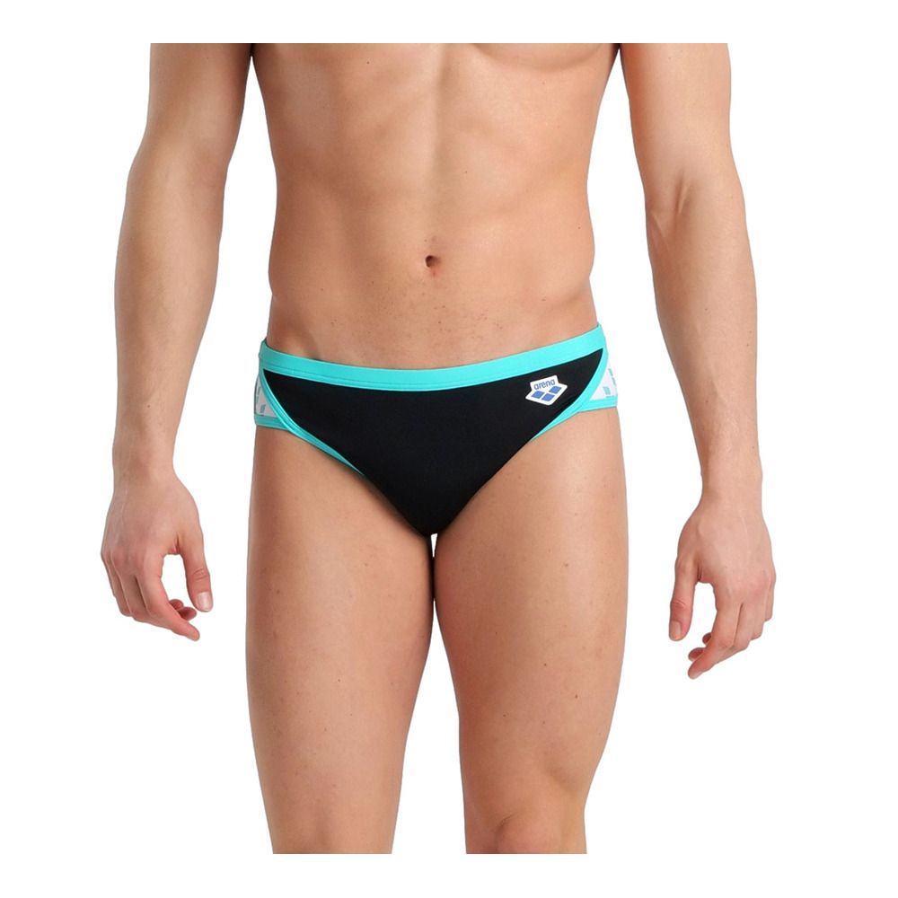Arena ICONS LOGO - Slip de bain Homme black/white/blue diamond