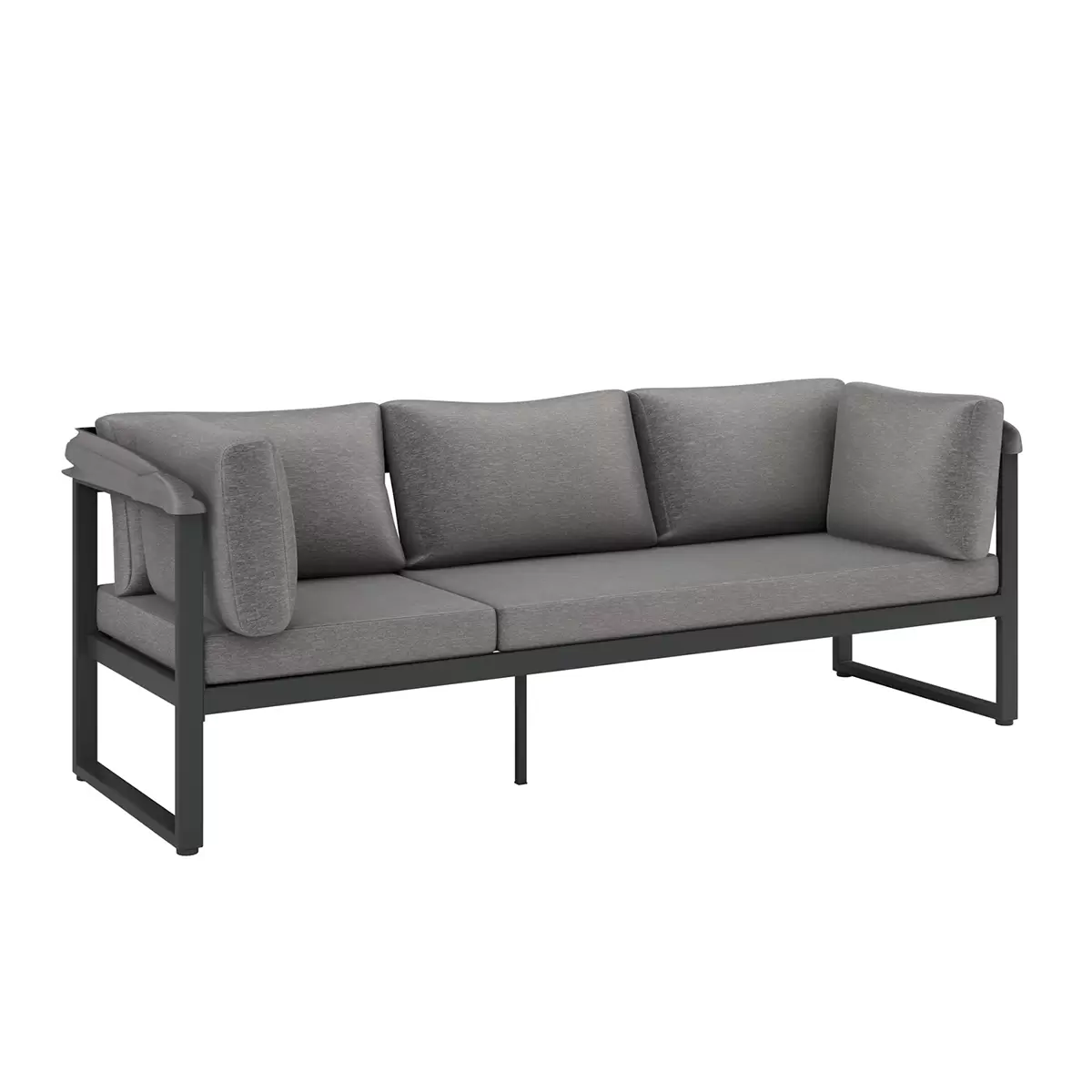 Beldano Loungegarnitur Lagos 4-teilig Anthrazit