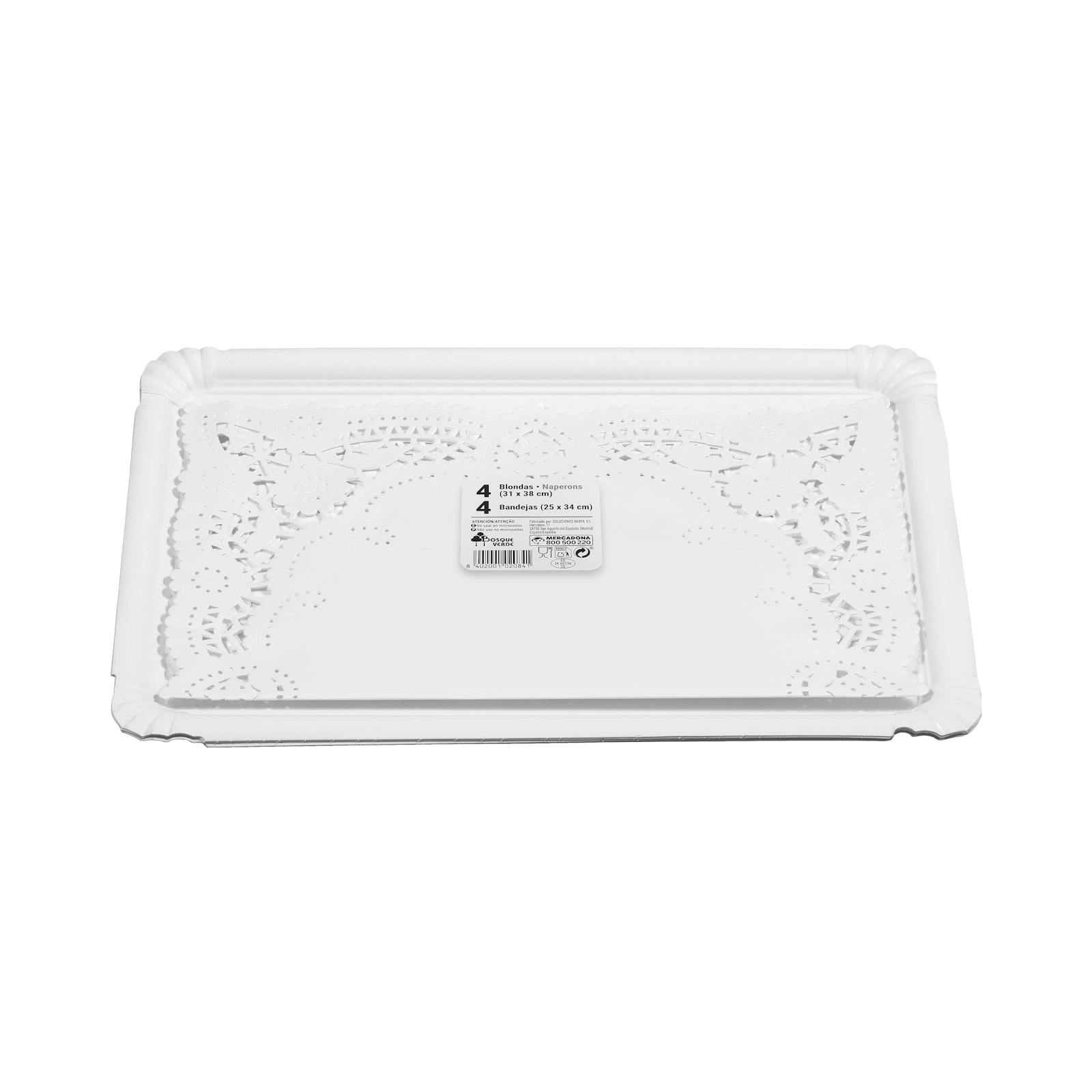 Plateau rectangulaire en carton Green Forest