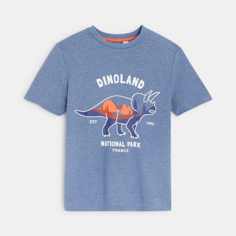 T-shirt à motif dinosaure bleu garçon
