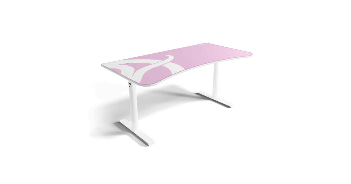 ArozziArena Gaming Desk - White Pink  (Wit/roze)