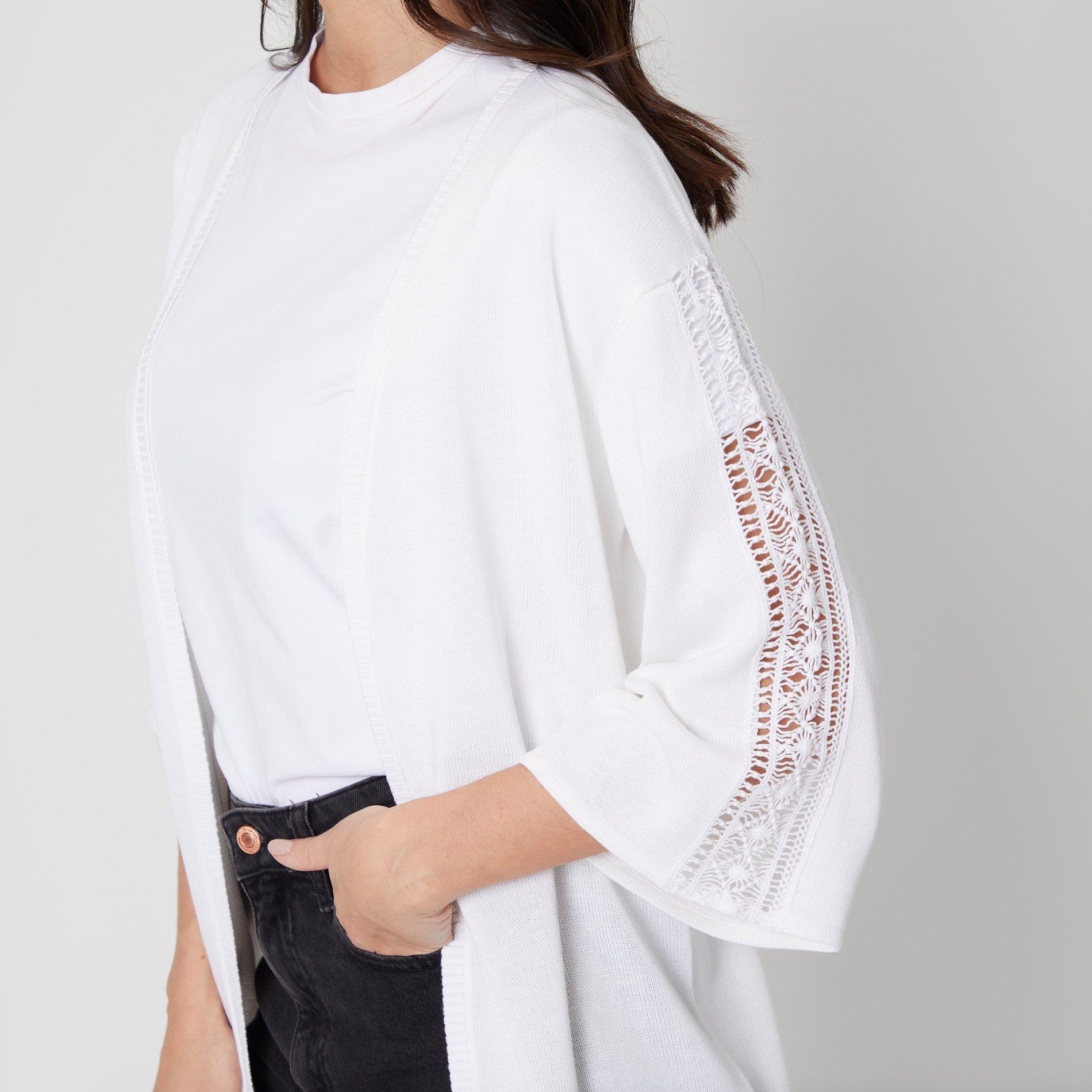 Be You Ladies Lace Detail Cardigan