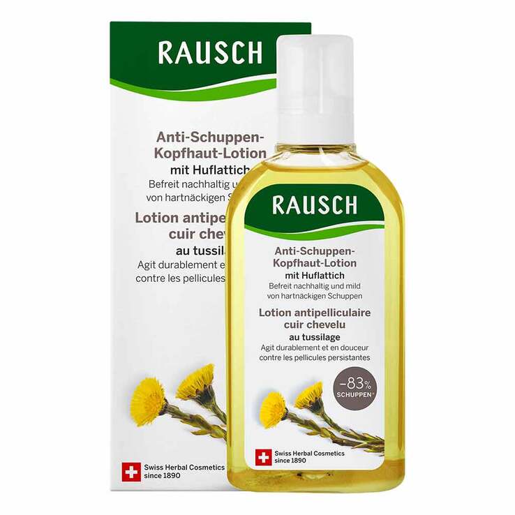Rausch Anti-Schuppen-Kopfhaut-Lotion + Huflattich, 200 ml