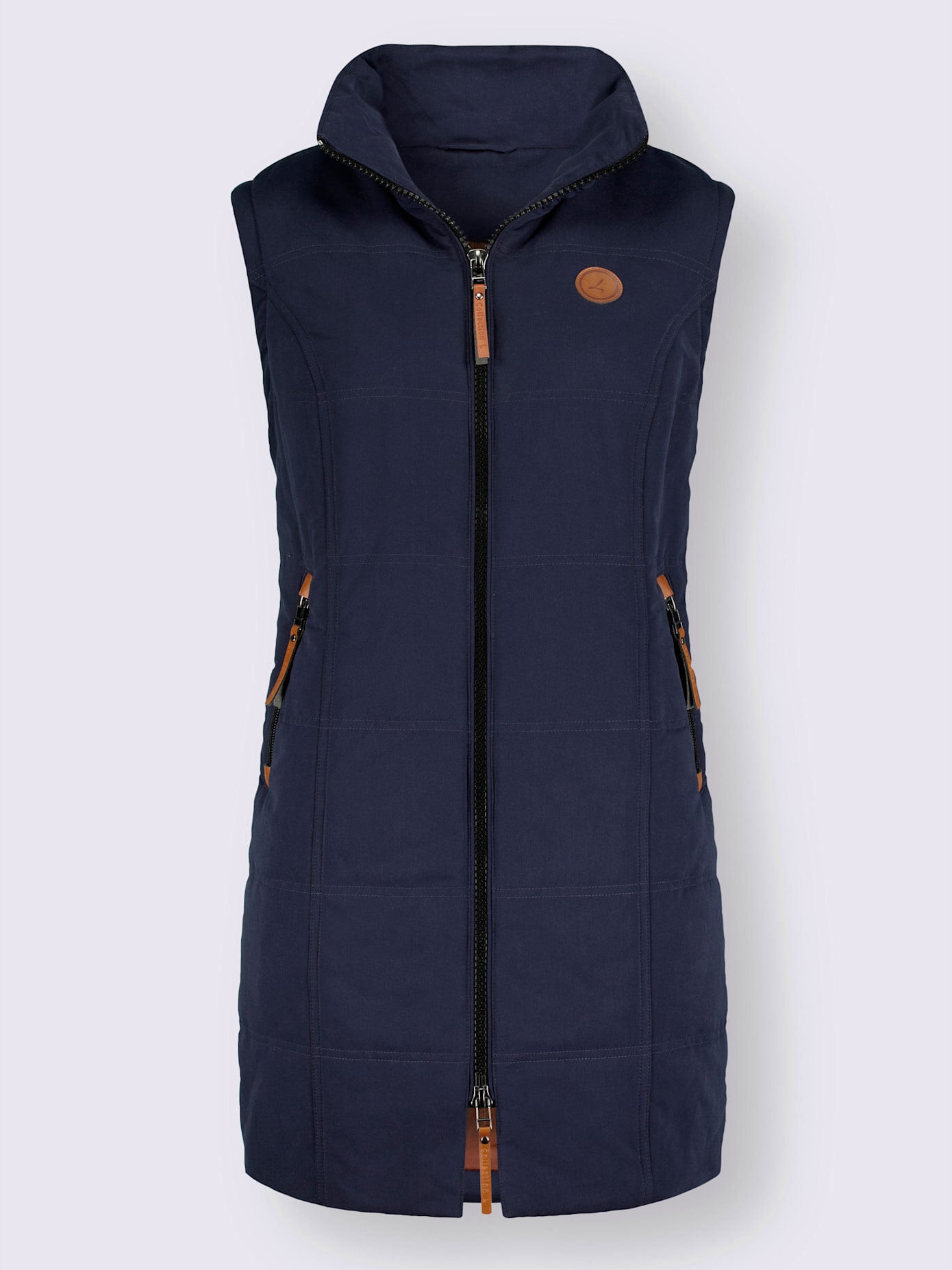 Veste longue col montant chaud